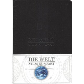KUNTH Taschenatlas Die Welt - Atlas kompakt, schwarz Mängelexemplar