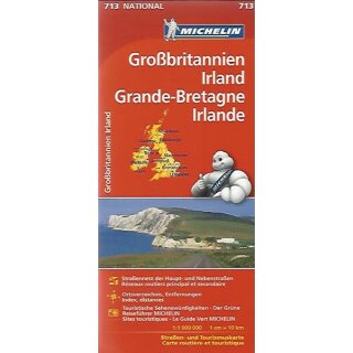 Michelin Großbritannien / Irland: Straßen- und Tourismuskarte