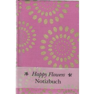 Happy Flowers Notizbuch klein - pink: Liniert