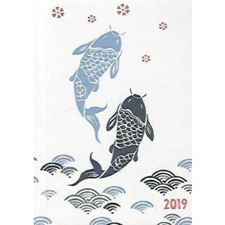 Koi Taschenkalender 2019 - Terminplaner mit Wochenkalendarium - Format 11,3 x 16,3 cm