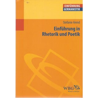 Einführung in Rhetorik und Poetik Taschenbuch Mängelexemplar von Stefanie Arend