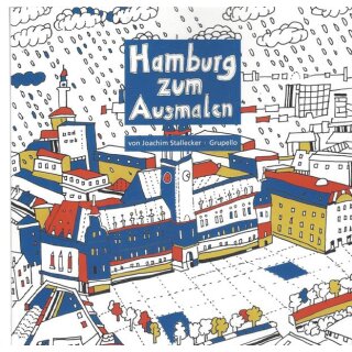 Hamburg zum Ausmalen Taschenbuch Mängelexemplar von Joachim Stallecker