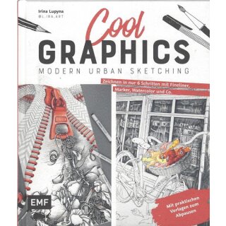 Cool Graphics ? Modern Urban Sketching Geb.Ausg. Mängelexemplar von Irina Lupyna
