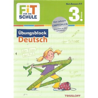 FiT FÜR DIE SCHULE: Übungsblock Deutsch 3. Klasse Broschiert