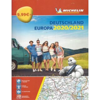 Michelin Straßenatlas Deutschland & Europa 2020/202 Landkarte