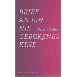 Brief an ein nie geborenes Kind Taschenbuch Mängelexemplar von Oriana Fallaci