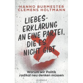 Liebeserklärung an eine Partei, ....Br. von Hanno Burmester, Clemens Holtmann